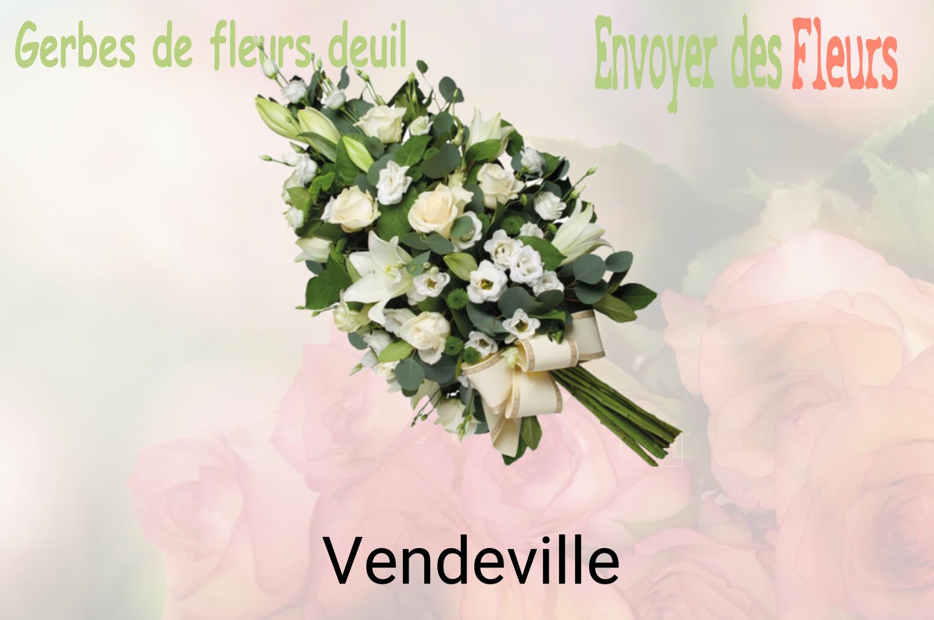 Gerbe de fleurs de deuil livrée à Vendeville